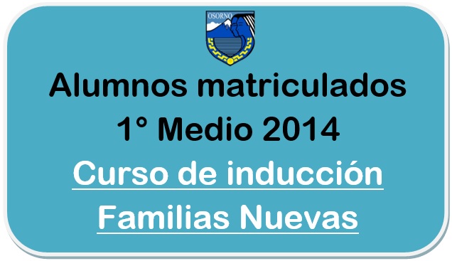 Atención Alumnos Matriculados 1º 2014