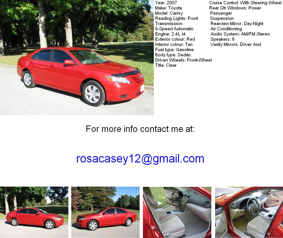 2007 toyota camry  $2390